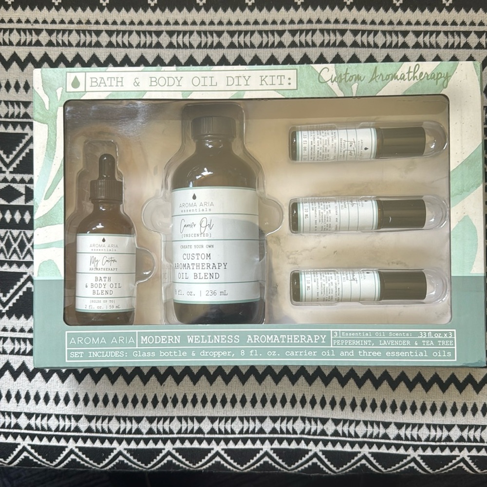 Aroma Aria Bath & Body Oil DIY Custom Aromatherapy Peppermint Lavender Tea Tree